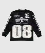 Hellstar Studios 08 Graphic Long Sleeve T Shirt Black (1)
