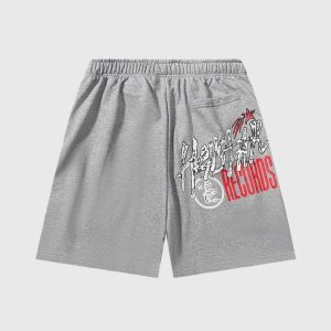 Hellstar Jupitar Graphic Terry Grey Shorts