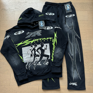 Hellstar Matte Black Tracksuit