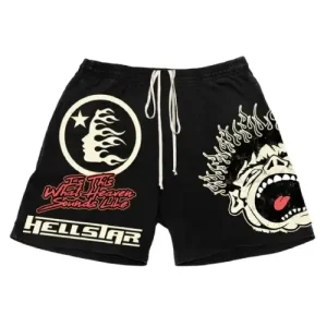 Hellstar Studios Logo Black Shorts