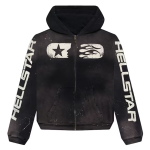 Hellstar Studios Zip Black Hoodie