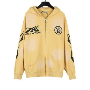Hellstar Yellow Zip Hoodie