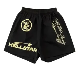 Yellow Black Hellstar Shorts